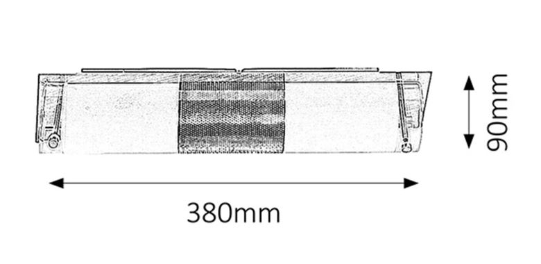 RABALUX PERIODIC nástěnné svítidlo E14, 380 mm, chrom 5808 Technický nákres