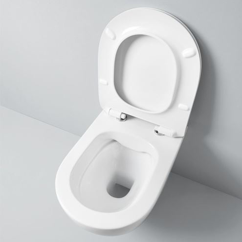 ARTCERAM FILE 2.0 závěsné WC s montážním prvkem Concept Kombifix, Rimless splachování, SoftClose sedátko, bílé tlačítko PT2.GEKF-RSC.W.9 Obrázek - fotka