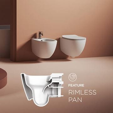 ARTCERAM FILE 2.0 závěsné WC s montážním prvkem Concept Duofix, Rimless splachování, SoftClose sedátko, bílé tlačítko PT2.GEDF-RSC.W.10 Obrázek - fotka
