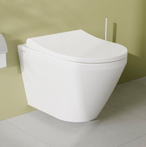 VITRA INTEGRA závěsné WC s montážním prvkem TECEbox, Rim-ex splachování, SoftClose sedátko, lesklé chromové tlačítko PT2.TEKF-RSC.CR.29 Obrázek - fotka