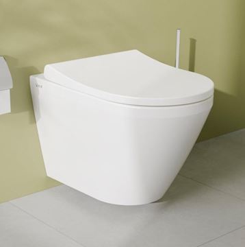 VITRA INTEGRA závěsné WC s montážním prvkem TECEbox, Rim-ex splachování, SoftClose sedátko, lesklé chromové tlačítko PT2.TEKF-RSC.CR.29 Obrázek - fotka