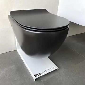ARTCERAM FILE 2.0 závěsné WC s montážním prvkem Easy Sádromodul, Rimless splachování, SoftClose sedátko, černé tlačítko PT3.ALDF-RSC.B.14 Obrázek - fotka