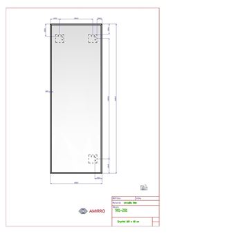 AMIRRO CRYSTAL zrcadlo 60x160 cm, reverzibilní 901-281 Technický nákres