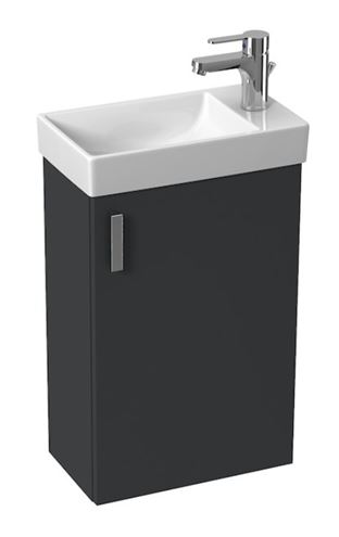 JIKA PETIT skříňka s umývátkem 40x23x69,5 cm, 1 dvířka, šedá H45J5111753011 Obrázek - Hlavní obrázek