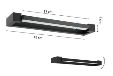EGLO GEMILIANA nástěnné LED svítidlo, 4000 K, 1000 lm, 450 mm 900615 Technický nákres