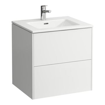 LAUFEN PRO S skříňka s umyvadlem 60x50x61 cm, 2 zásuvky, Push-open, s organizérem, matná bílá
