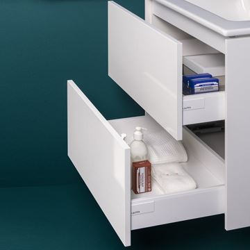 LAUFEN PRO S skříňka s umyvadlem 60x50x61 cm, 2 zásuvky, Push-open, s organizérem, matná bílá H8649602601041 Obrázek - fotka