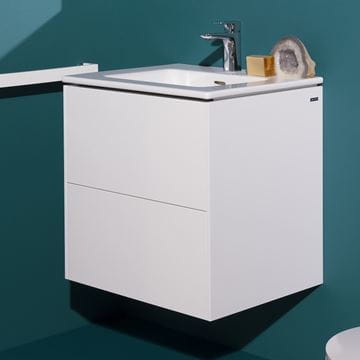 LAUFEN PRO S skříňka s umyvadlem 60x50x61 cm, 2 zásuvky, Push-open, s organizérem, lesklá bílá H8649602611041 Obrázek - fotka