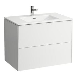 LAUFEN PRO S skříňka s umyvadlem 80x50x61 cm, 2 zásuvky, Push-open, s organizérem, lesklá bílá