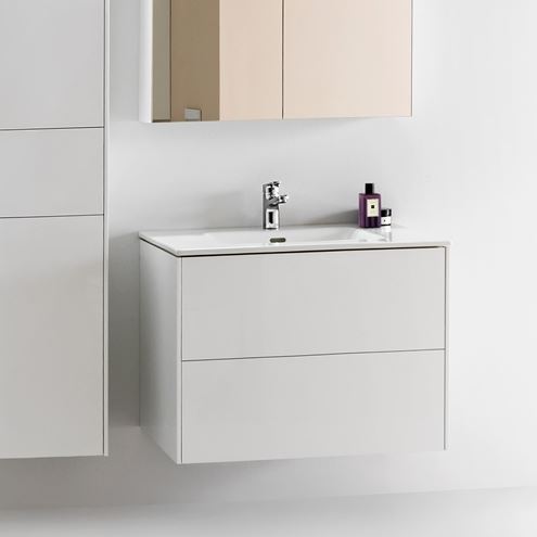 LAUFEN PRO S skříňka s umyvadlem 80x50x61 cm, 2 zásuvky, Push-open, s organizérem, lesklá bílá H8649612611041 Obrázek - fotka