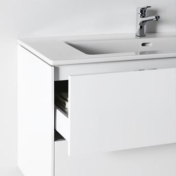 LAUFEN PRO S skříňka s umyvadlem 100x50x61 cm, 2 zásuvky, Push-open, s organizérem, lesklá bílá H8649622611041 Obrázek - fotka