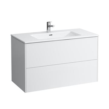 LAUFEN PRO S skříňka s umyvadlem 100x50x61 cm, 2 zásuvky, Push-open, s organizérem, lesklá bílá