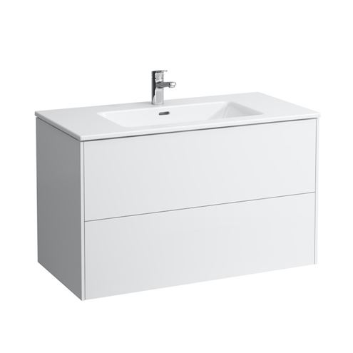 LAUFEN PRO S skříňka s umyvadlem 100x50x61 cm, 2 zásuvky, Push-open, s organizérem, lesklá bílá H8649622611041 Obrázek - Hlavní obrázek