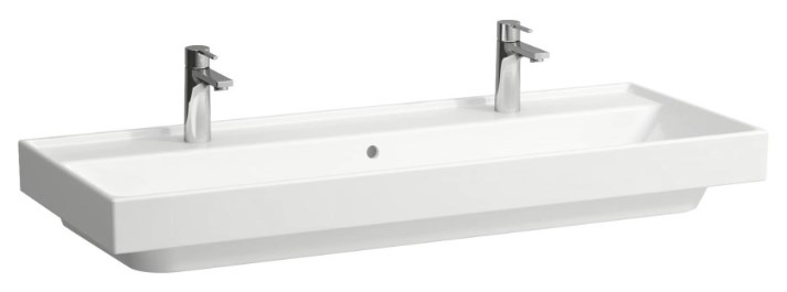 LAUFEN FIORA umyvadlo 120 cm, se 2 otvory pro baterie a přepadem H814921000107L Obrázek - Hlavní obrázek
