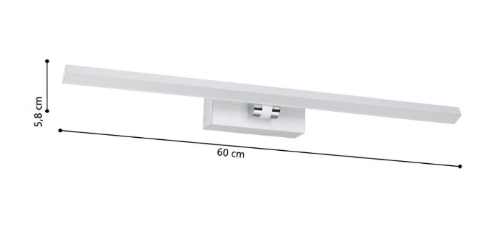 EGLO VERDELLO nástěnné LED svítidlo, 3000 K/6500 K, 750 lm, 600 mm, chrom 900476 Technický nákres