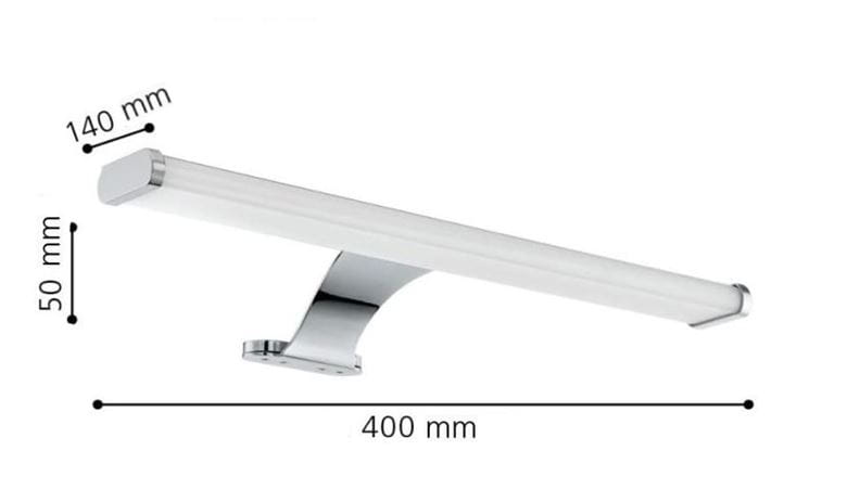 EGLO VINCHIO LED svítidlo na zrcadlo, 3000 K, 1050 lm, 400 mm, chrom 98501 Technický nákres
