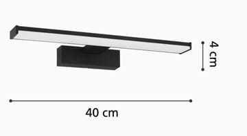EGLO PANDELLA 1 nástěnné LED svítidlo, 4000 K, 900 lm, 400 mm, černá 98907 Technický nákres