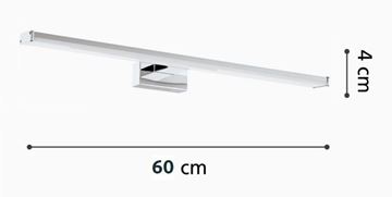 EGLO PANDELLA 1 nástěnné LED svítidlo, 4000 K, 1350 lm, 600 mm, chrom 96065 Technický nákres