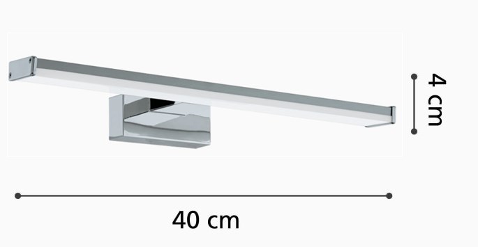 EGLO PANDELLA 1 nástěnné LED svítidlo, 4000 K, 900 lm, 400 mm, chrom 96064 Technický nákres