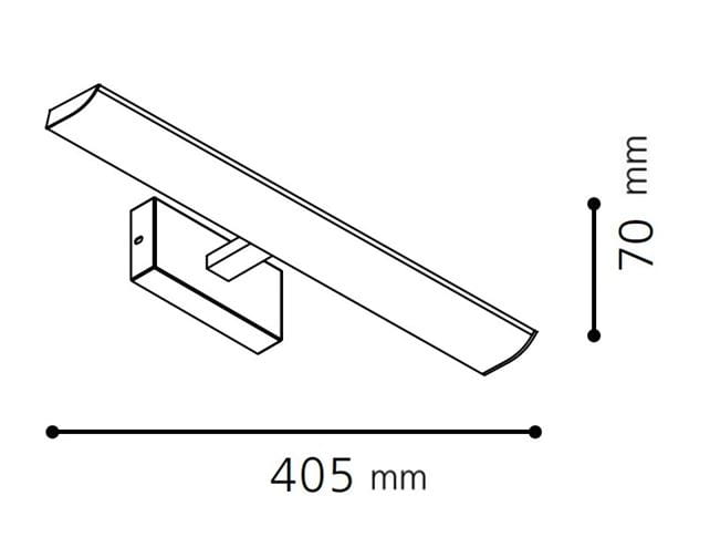 EGLO TABIANO nástěnné LED svítidlo, 4000 K, 600 lm, 405 mm, chrom 94612 Technický nákres