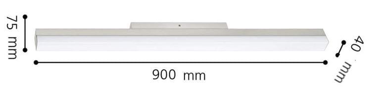 EGLO TORRETTA nástěnné LED svítidlo, 4000 K, 2200 lm, 900 mm, matný nikl 94618 Technický nákres