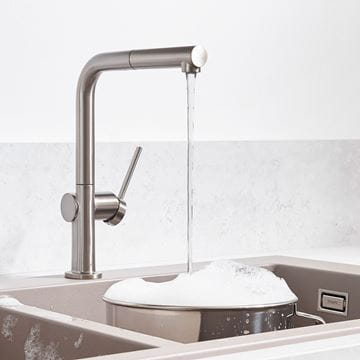 HANSGROHE TALIS M54 dřezová baterie, s vytahovací koncovkou, sBox, nerez 72809800 Obrázek - fotka
