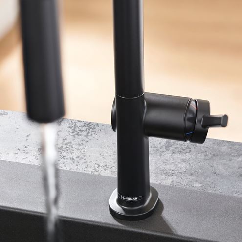 HANSGROHE TALIS M54 dřezová baterie, s vytahovací sprškou, matná černá 72800670 Obrázek - fotka
