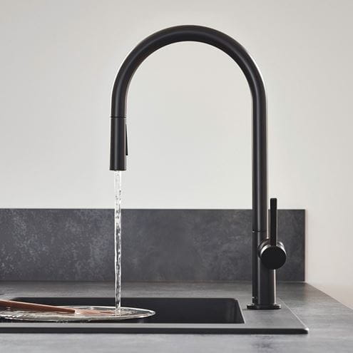 HANSGROHE TALIS M54 dřezová baterie, s vytahovací sprškou, matná černá 72800670 Obrázek - fotka