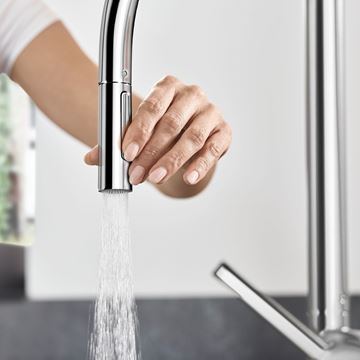 HANSGROHE TALIS M54 dřezová baterie, s vytahovací sprškou, chrom 72800000 Obrázek - fotka