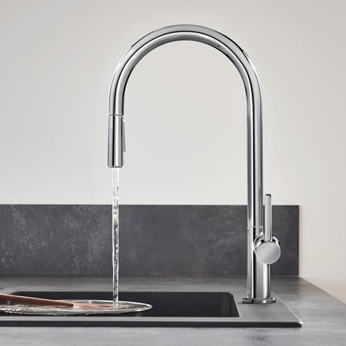 HANSGROHE TALIS M54 dřezová baterie, s vytahovací sprškou, chrom 72800000 Obrázek - fotka