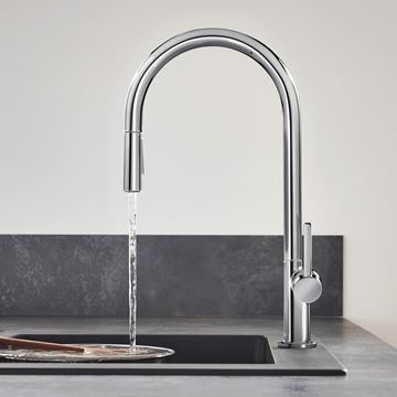 HANSGROHE TALIS M54 dřezová baterie, s vytahovací sprškou, chrom 72800000 Obrázek - fotka