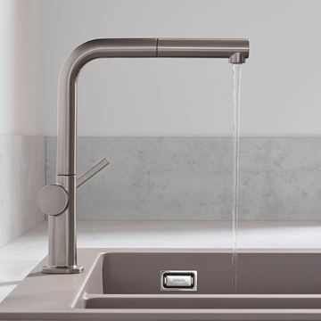 HANSGROHE TALIS M54 dřezová baterie, s vytahovací koncovkou, nerez 72808800 Obrázek - fotka