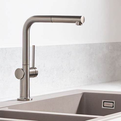 HANSGROHE TALIS M54 dřezová baterie, s vytahovací koncovkou, nerez 72808800 Obrázek - fotka