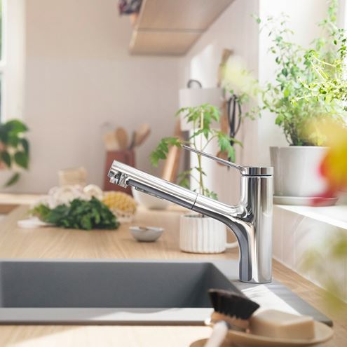 HANSGROHE ZESIS M33 dřezová baterie, s vytahovací sprškou, chrom 74800000 Obrázek - fotka