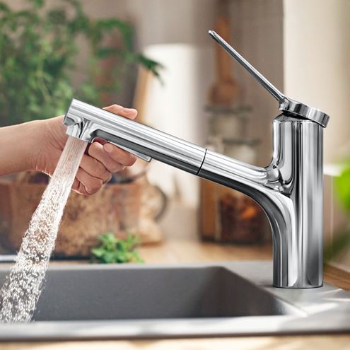 HANSGROHE ZESIS M33 dřezová baterie, s vytahovací sprškou, chrom 74800000 Obrázek - fotka
