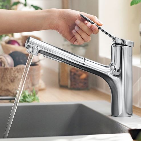 HANSGROHE ZESIS M33 dřezová baterie, s vytahovací sprškou, chrom 74800000 Obrázek - fotka
