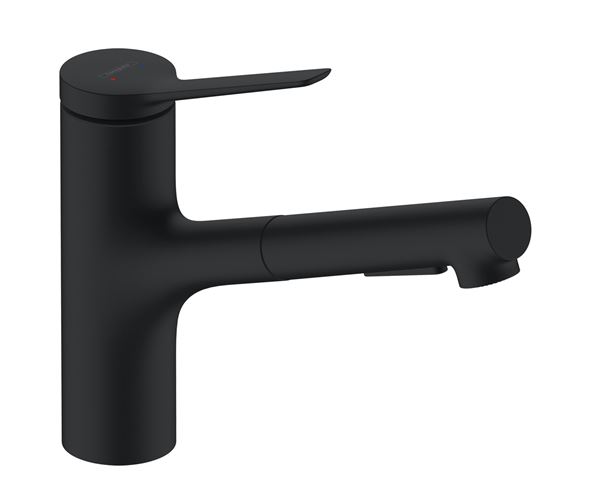 HANSGROHE ZESIS M33 dřezová baterie, s vytahovací sprškou, matná černá 74800670 Obrázek - Hlavní obrázek
