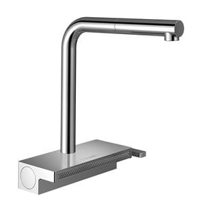 HANSGROHE AQUNO SELECT M81 dřezová baterie, s vytahovací koncovkou a plochou sprškou, sBox, EcoSmart, nerez