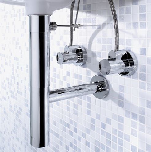 HANSGROHE FLOWESTAR designová sada sifonu k umyvadlu s rohovými ventily, DN32, s převlečnou maticí 5/4, chrom 52120000 Obrázek - fotka