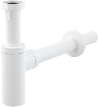 ALCA designový sifon k umyvadlu DN32, s převlečnou maticí 5/4, lesklá bílá