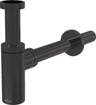ALCA designový sifon k umyvadlu DN32, s převlečnou maticí 5/4, kartáčovaný gun metal
