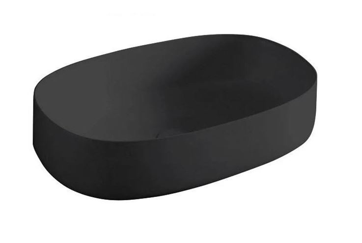 ARTCERAM COGNAC umyvadlová mísa 55 cm, bez přepadu, Saniglaze, matná černá COL003 17,34 Obrázek - Hlavní obrázek
