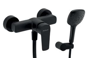 NOVASERVIS METALIA 58 sprchový set s baterií, ruční sprcha, hadice, držák, Eco, matná černá