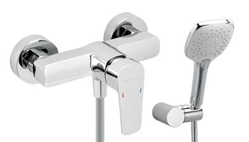 NOVASERVIS METALIA 58 sprchový set s baterií, ruční sprcha, hadice, držák, Eco, chrom