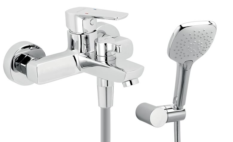 NOVASERVIS METALIA 58 vanová nástěnná baterie, s přepínačem, se sprchovou soupravou, Eco, chrom 58020,0 Obrázek - Hlavní obrázek