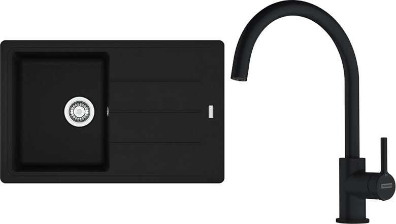 FRANKE SETG279MČ fragranitový dřez BFG 611-78 matný černý, baterie FC 6018 matná černá 114.0700.806 Obrázek - Hlavní obrázek