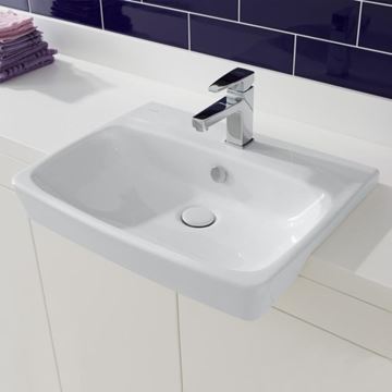 VITRA METROPOLE umyvadlo 50 cm, s otvorem pro baterii a přepadem, VitrAhygiene 5667B003-0012 Obrázek - fotka