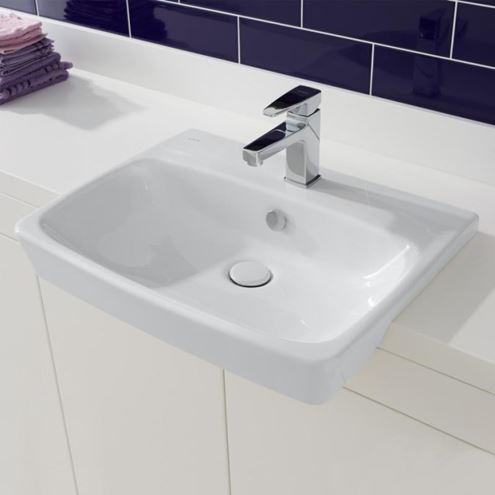 VITRA METROPOLE umyvadlo 50 cm, s otvorem pro baterii a přepadem, VitrAhygiene 5667B003-0012 Obrázek - fotka