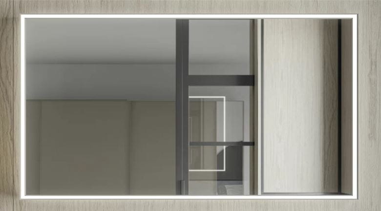 INDA PIRANO zrcadlo 200x80 cm, s osvětlením, s regulací stmívání S921080BZ Obrázek - fotka