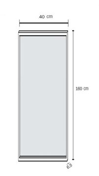 INDA PIRANO zrcadlo 40x160 cm, s osvětlením, s regulací stmívání S921077WM Technický nákres